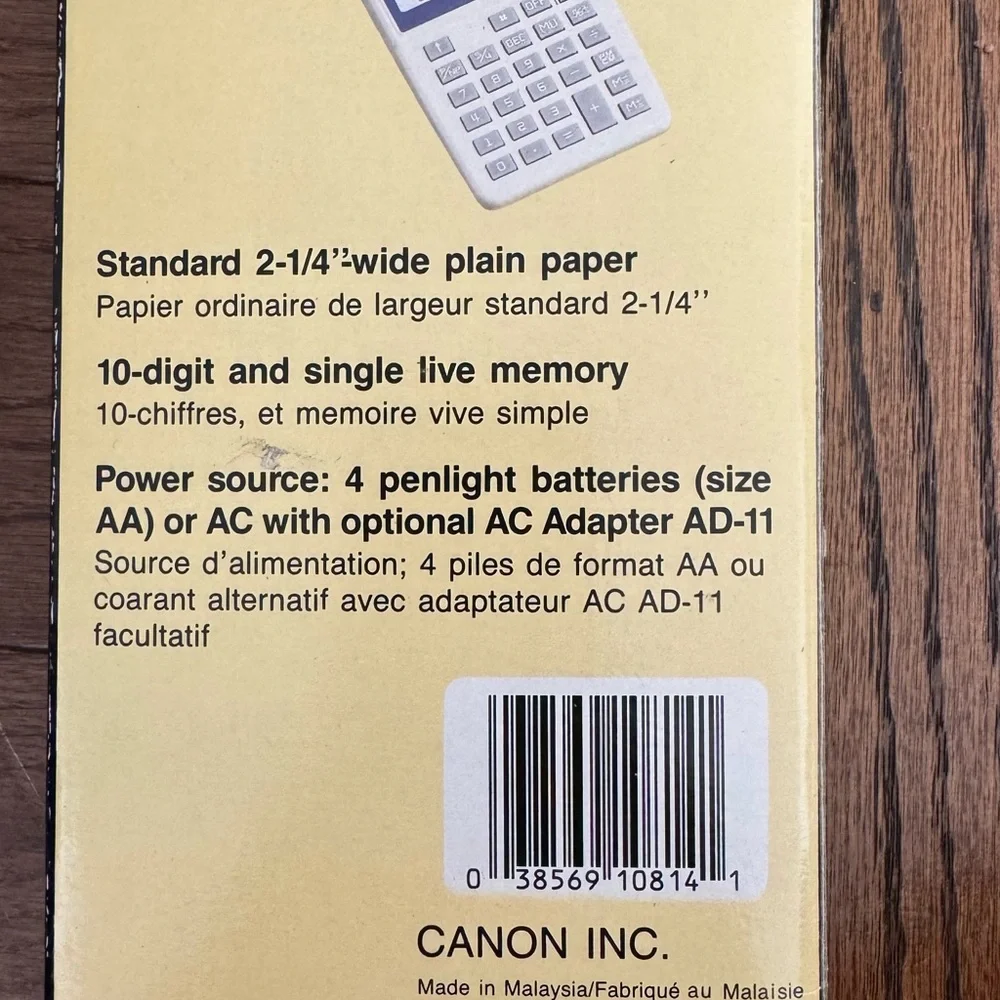 Canon Calculator with Cream and White Design